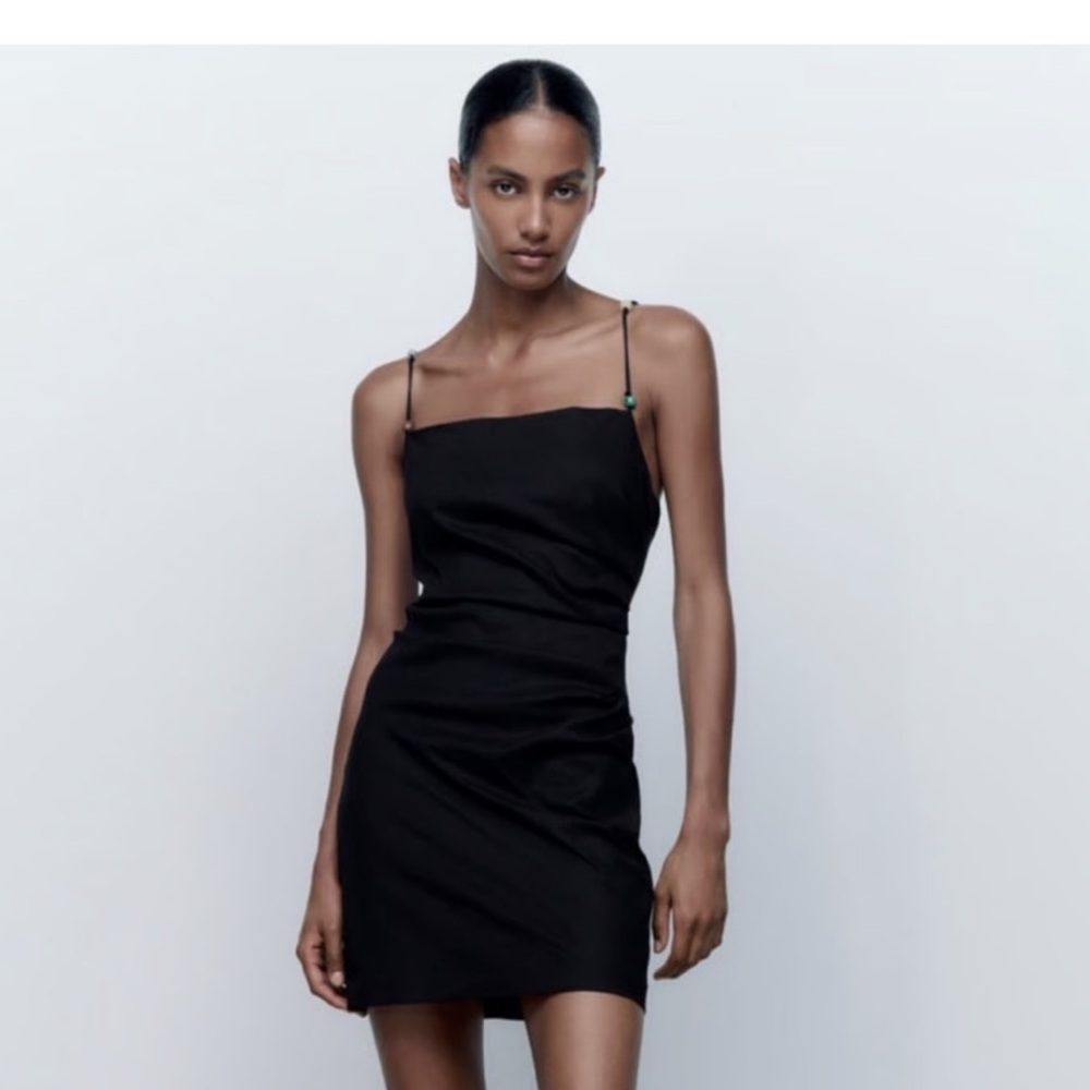 Zara Draped Linen Dress